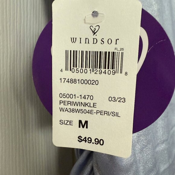 Windsor Periwinkle Metallic Ruched Mini Dress | Size M | NWT | Party Cocktail - Picture 3 of 3